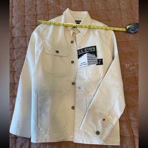 LC King white chore coat XS new with tags